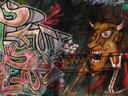 The wall art changed a bit the further we strayed from Barrio Bellavista.
